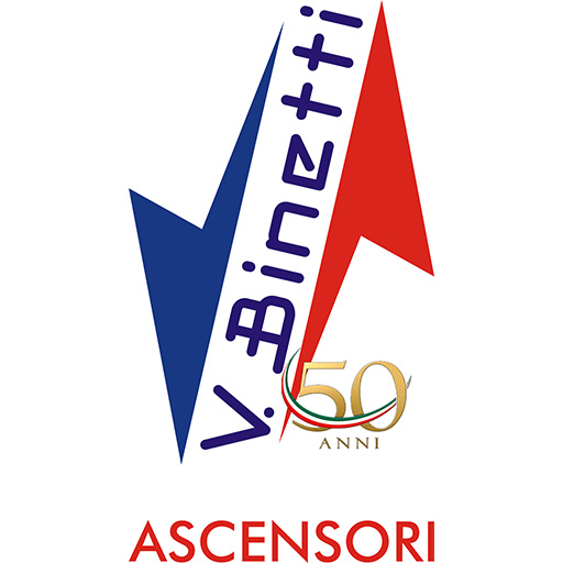 Logo per il 50° anniversario di attività Binetti Ascensori Cosenza.